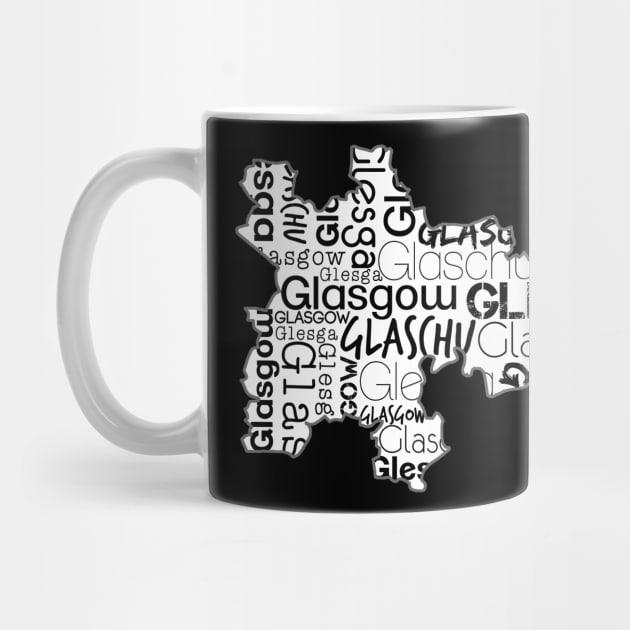 Glasgow City Map With Text by MacPean
